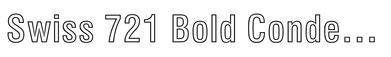 Swiss 721 Bold Condensed Outline
